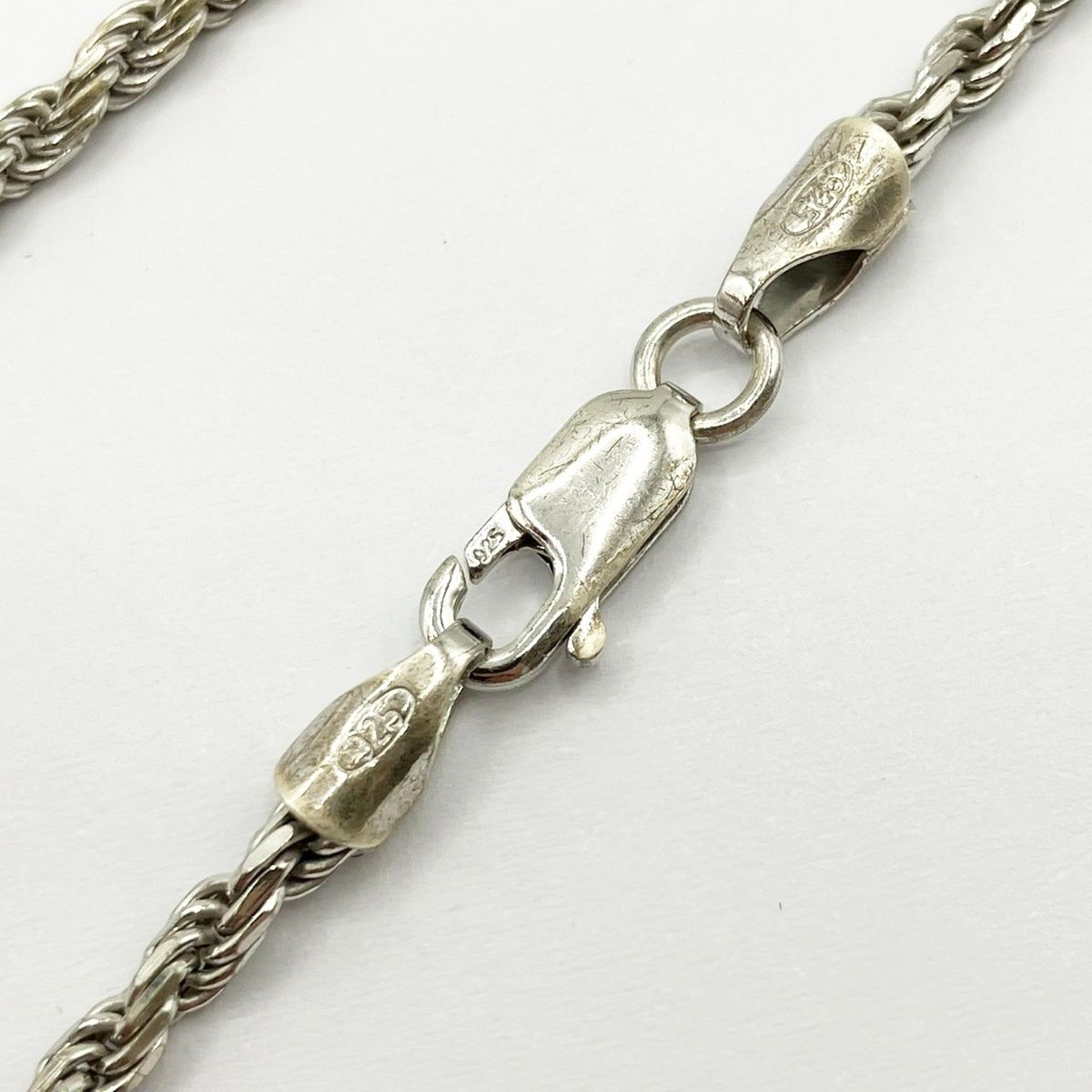 AVALANCHE silver925 55cm ロープチェーン ネックレス シルバー ロープネックレス 幅2.2mm 45cm-55cm いぶし加工