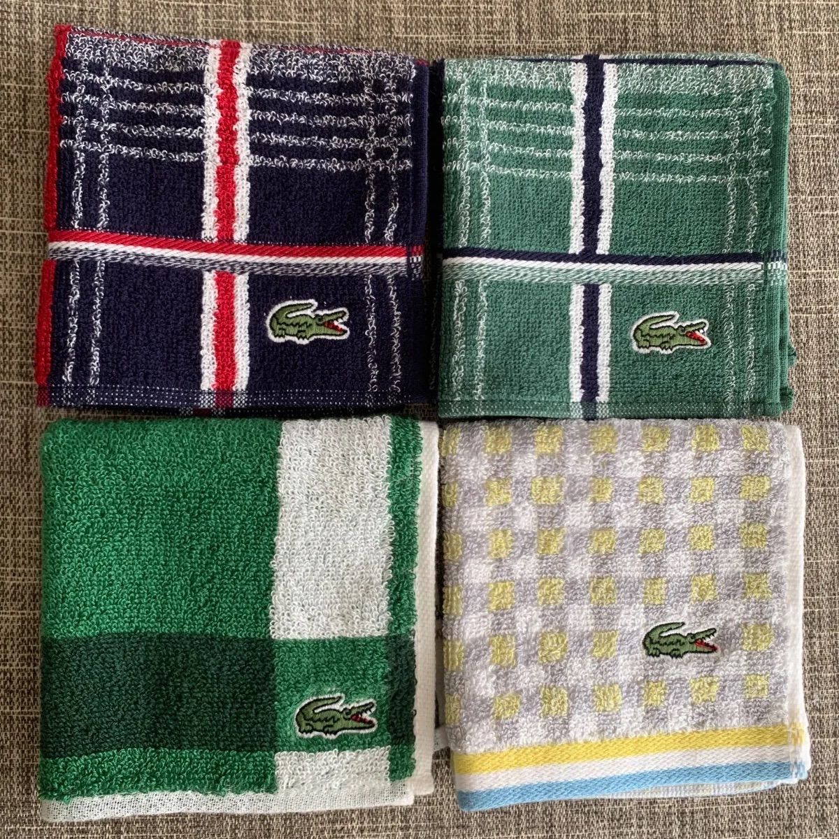 LACOSTE ラコステ　　ハンカチ　メンズ　レディース　ラコステ　四枚セット