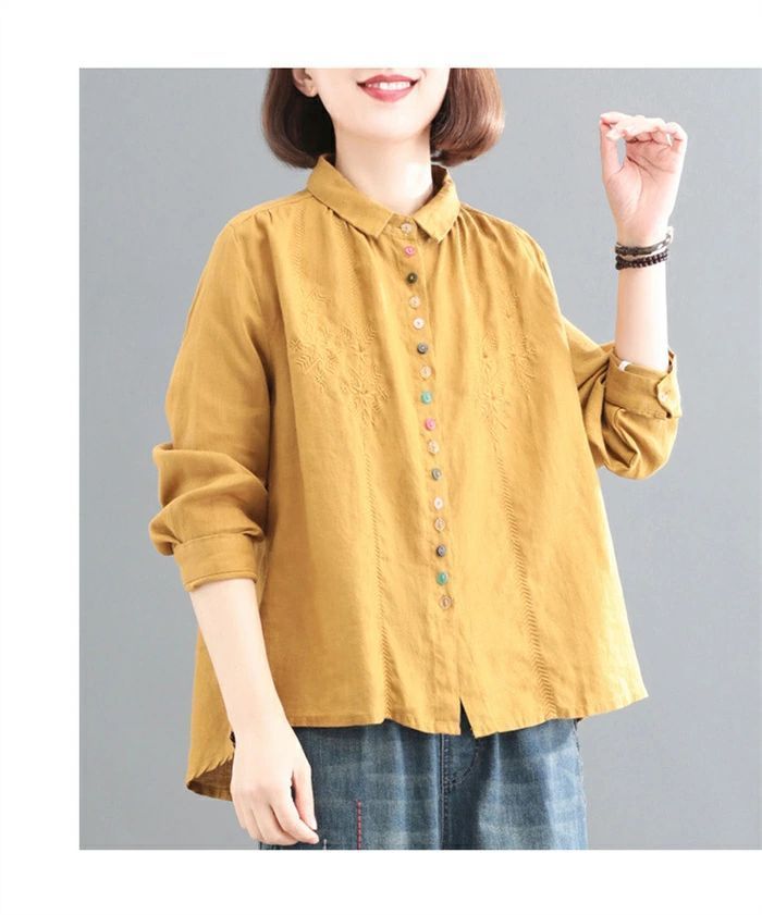 シャツ レディース ブラウス シャツブラウス 長袖 春夏 秋 リネンシャツ ナチュラル リネン ス ロングシャツ シャツ 大人 カラーボタン 楽天市場】シャツ レディース ブラウス シャツブラウス 長袖 春