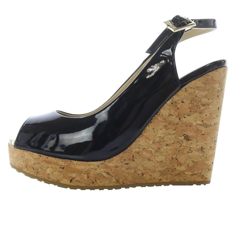 ジミーチュウ JIMMY CHOO PRAISE パテントレザー ウェッジソール