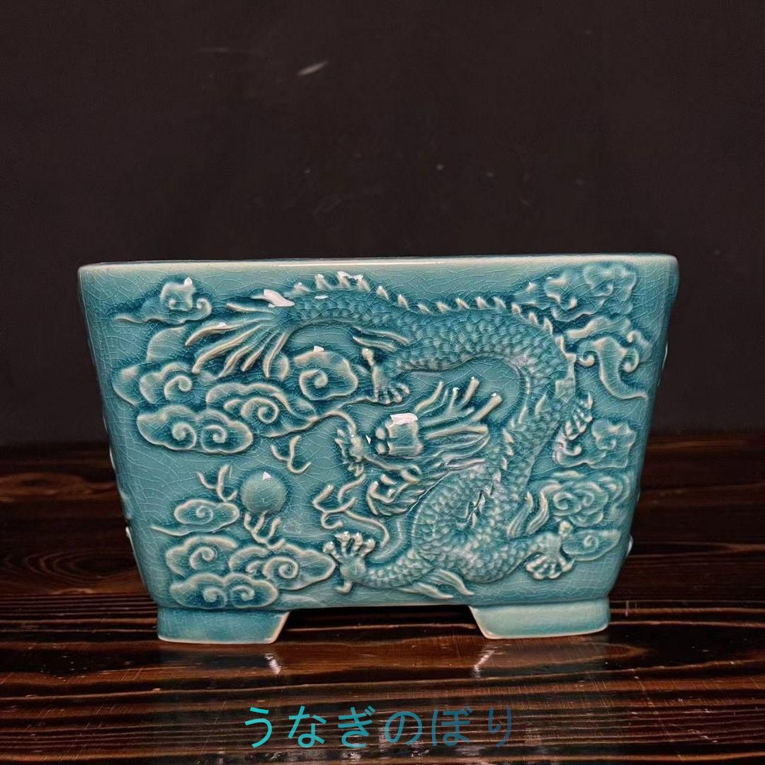 四方青花磁器鉢 盆栽鉢 山野草鉢 多肉植物 植木鉢 小品大品盆栽鉢 陶器鉢置物 四方青花磁器鉢 盆栽鉢 山野草鉢 多肉植物 植木鉢 小品大品盆栽