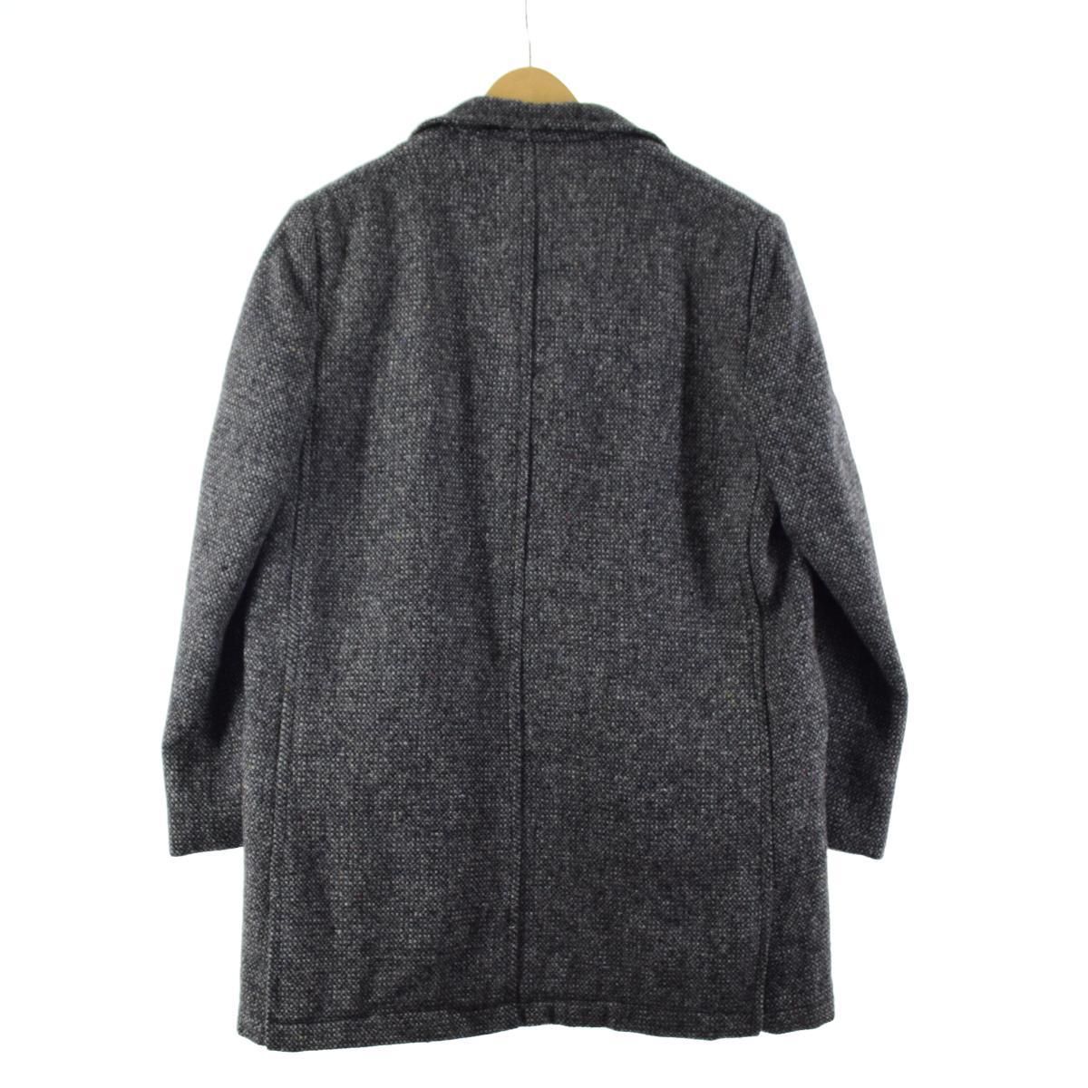 ビンテージ　60s 70s ハリスツイード　アメリカ製　ウール　オーバー　コート 古着 70年代 ハリスツイード Harris Tweed ウールハーフコート メンズL