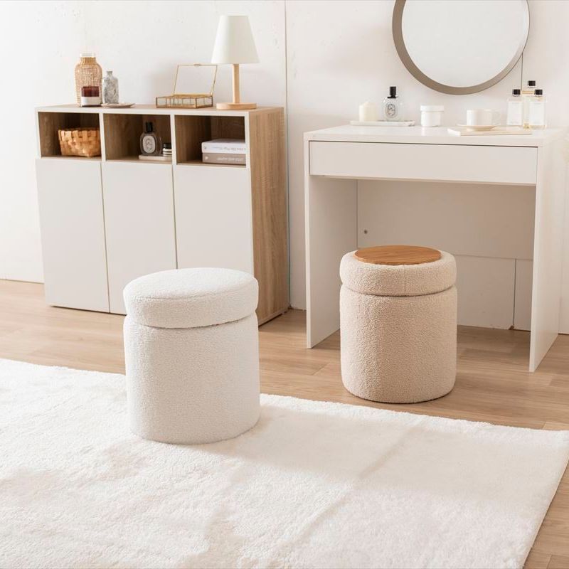 ♪おしゃれ ラウンド スツール 幅36cm 収納付きドレッサー テーブル 椅子 チェア おしゃれ かわいい 一人暮らし ひとり暮らし ワンルーム