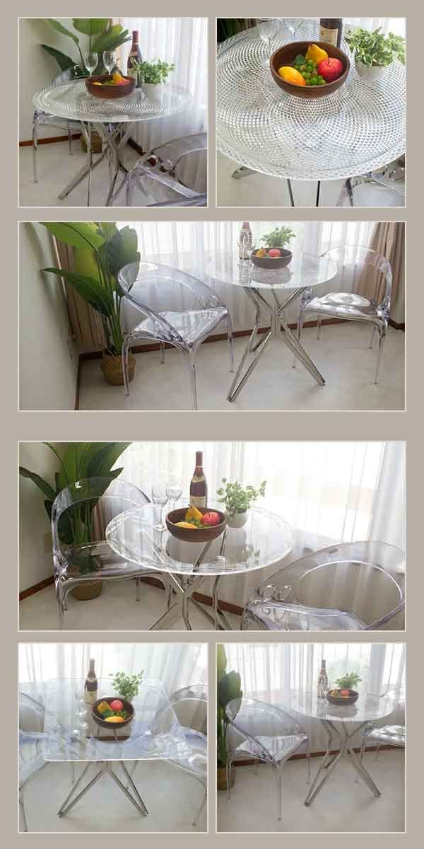 デザインテーブル アクリル 国内製造 直径800mm 80cm アクリルチェア 2