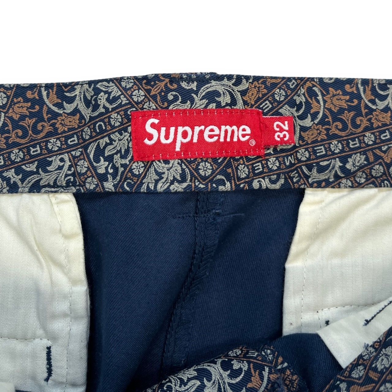 Supreme 21AW Work Pant Navy Floral Cards 32 - メルカリ