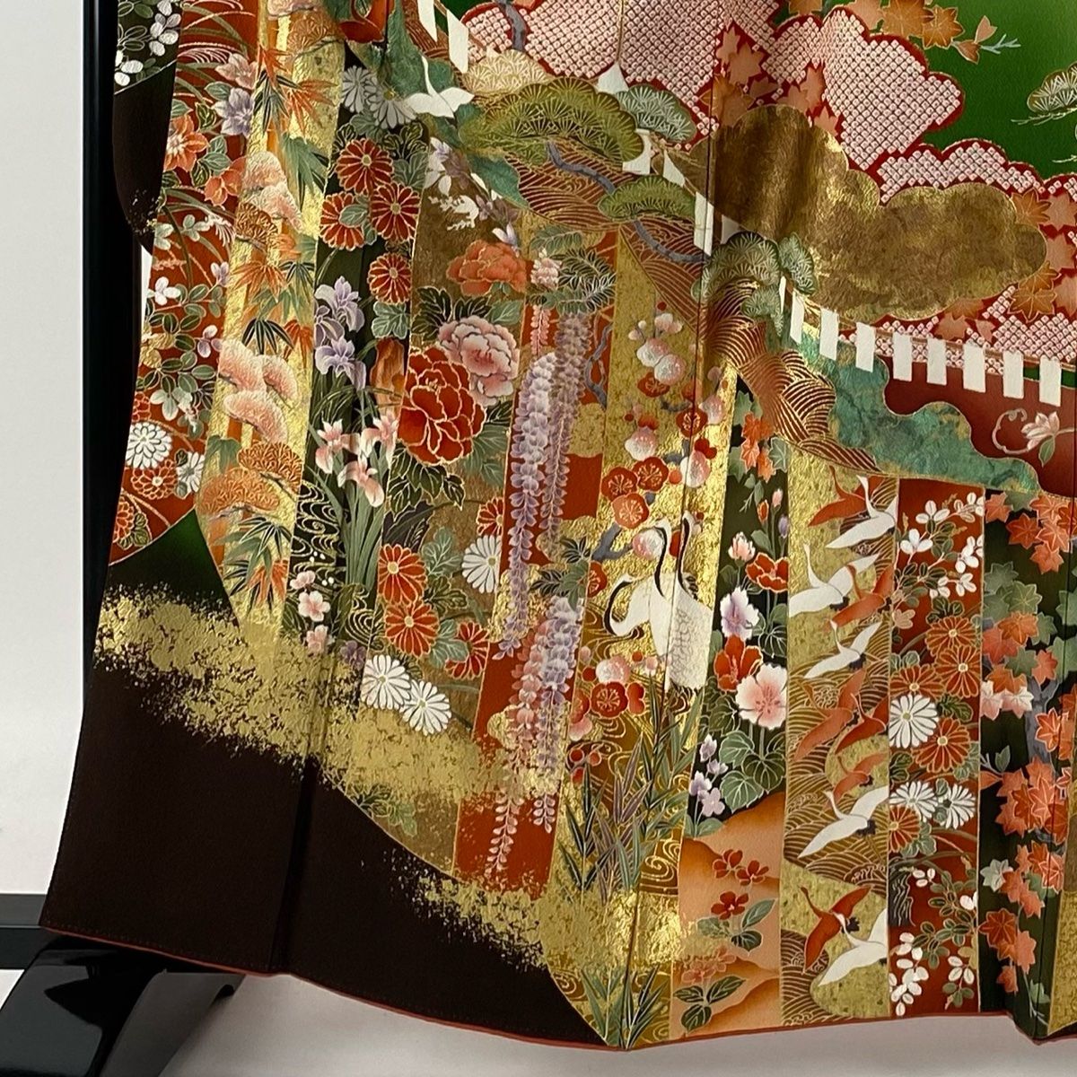 振袖　袋帯　4点セット　桜　蝶　金銀彩　身丈163cm 裄丈66cm M 正絹 55d9ba0e1ed8e5ddb71514325cdab5