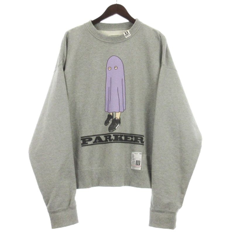 ミハラヤスヒロ MIHARA YASUHIRO メゾン MMY PARKER Printed Pullover Sweatshirt トレーナー  スウェット プリント 裏毛 A11PO724 グレー 46 - メルカリ