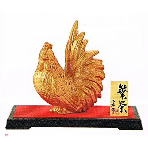 鶏青銅製置物桐箱入り銘入り村田宏作高岡伝統美術品開運干支鶏