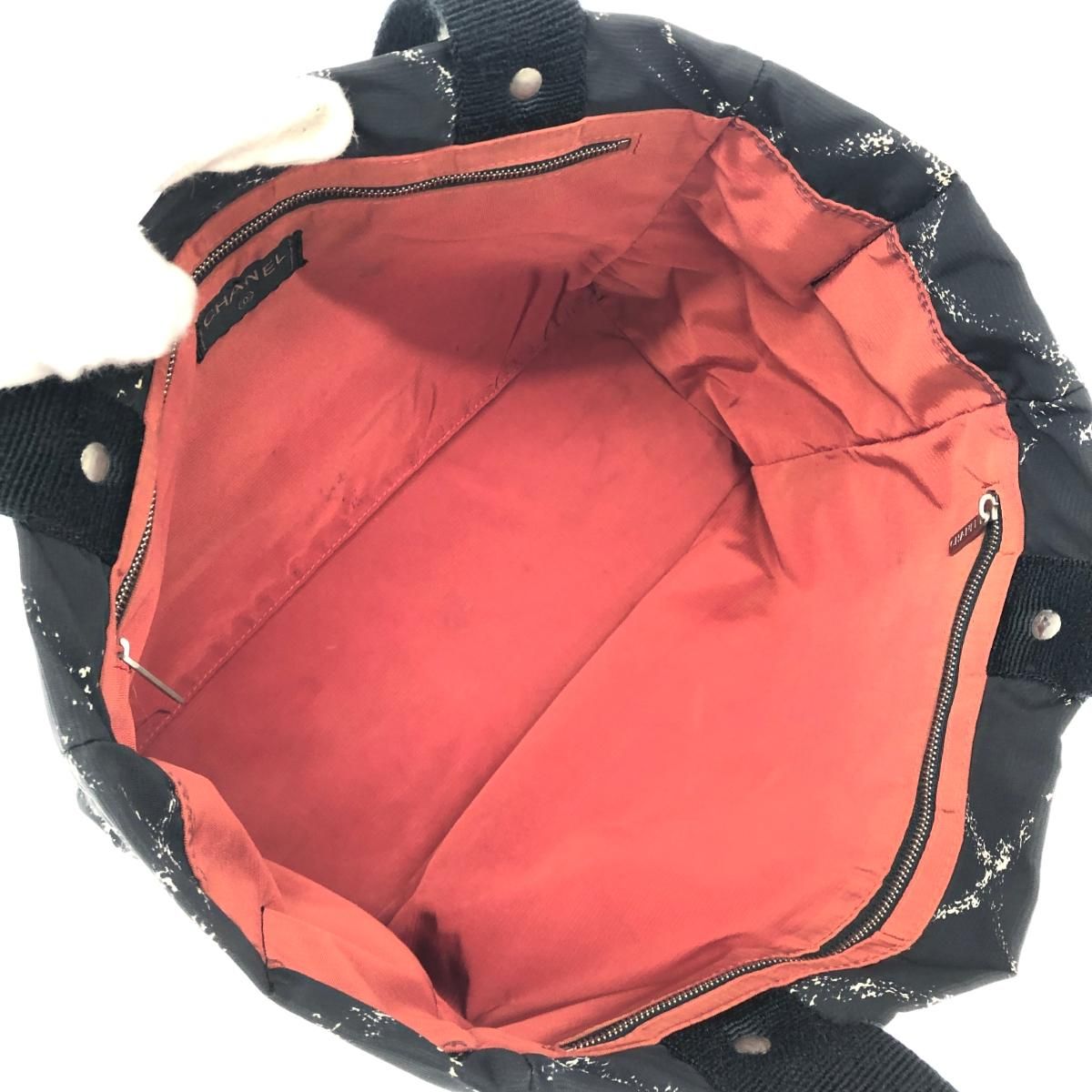 CHANEL シャネル 旧トラベルライン トートバッグ MM ブラック
