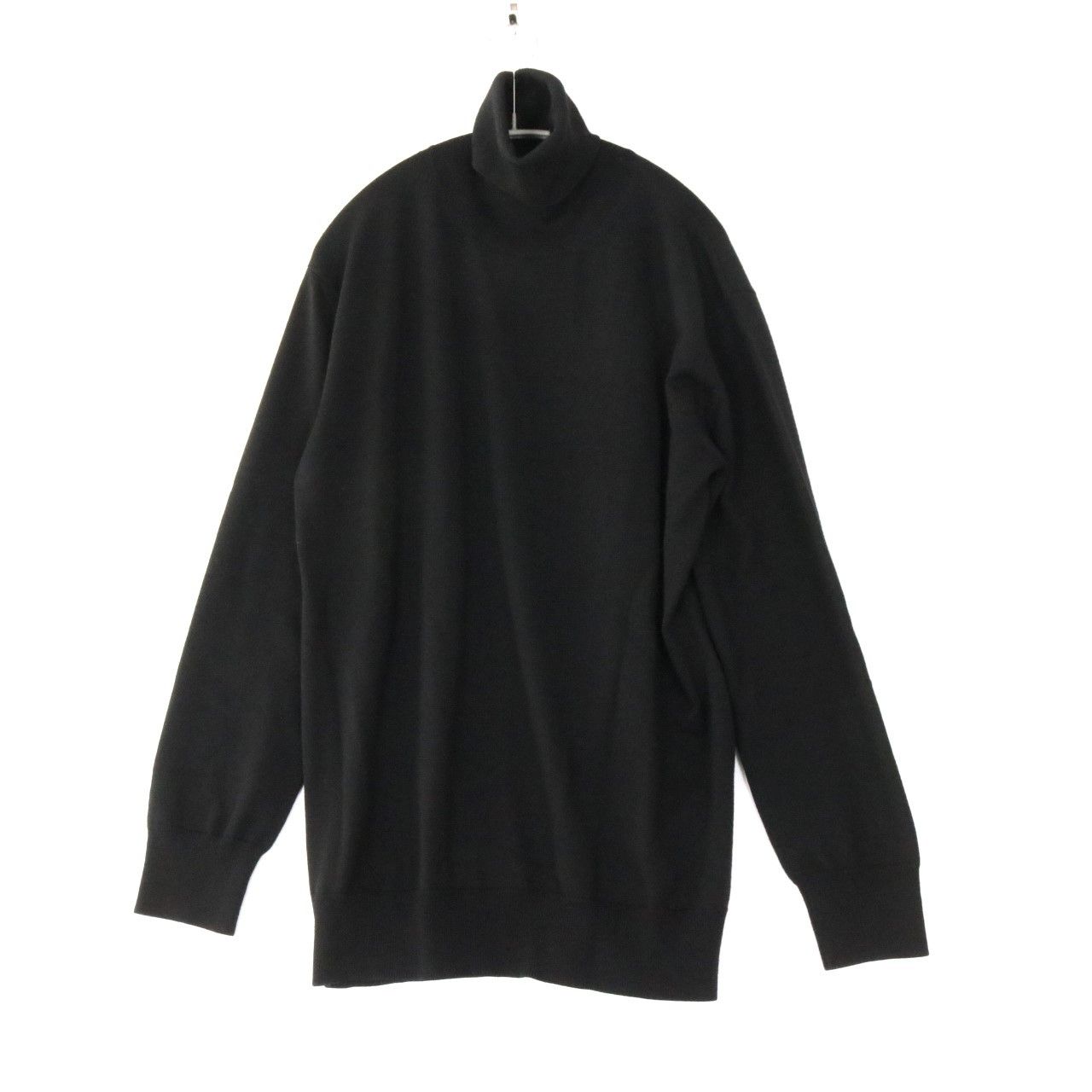 【中古A】JIL SANDER ジルサンダー 46 M メンズ ニット セーター タートルネックニット 黒 ウール 中古A 古着