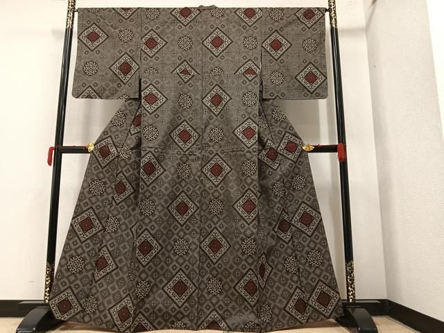 平和屋着物●本場大島紬　龍郷絣　本場大島紬　正絹　逸品　AAAY6303ph 平和屋着物○本場大島紬 龍郷絣 本場大島紬 正絹 逸品 AAAY6303ph