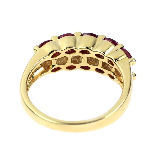 K18YG ルビー ダイヤモンド リング 0.91ct D0.50ct - メルカリ 