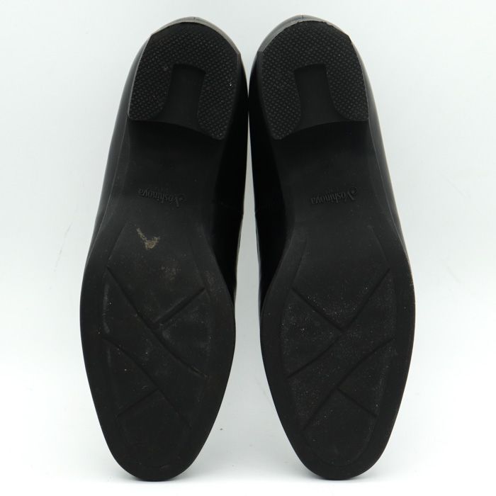 美品 銀座ヨシノヤ エナメル ローファー 黒22.5cm アーモンドトゥパンプス 銀座ヨシノヤ ローファー パンプス アーモンドトゥ 晴雨兼用