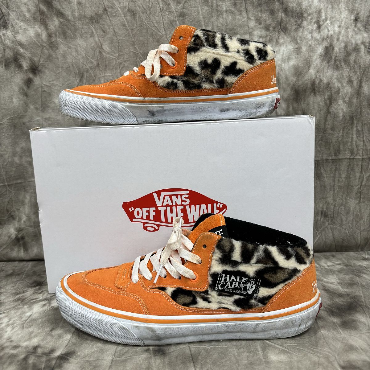 Supreme×VANS/シュプリーム×バンズ【23AW】Leopard Half Cab/レオパード ハーフキャブ オレンジ VN0A5KYAORA/28.0