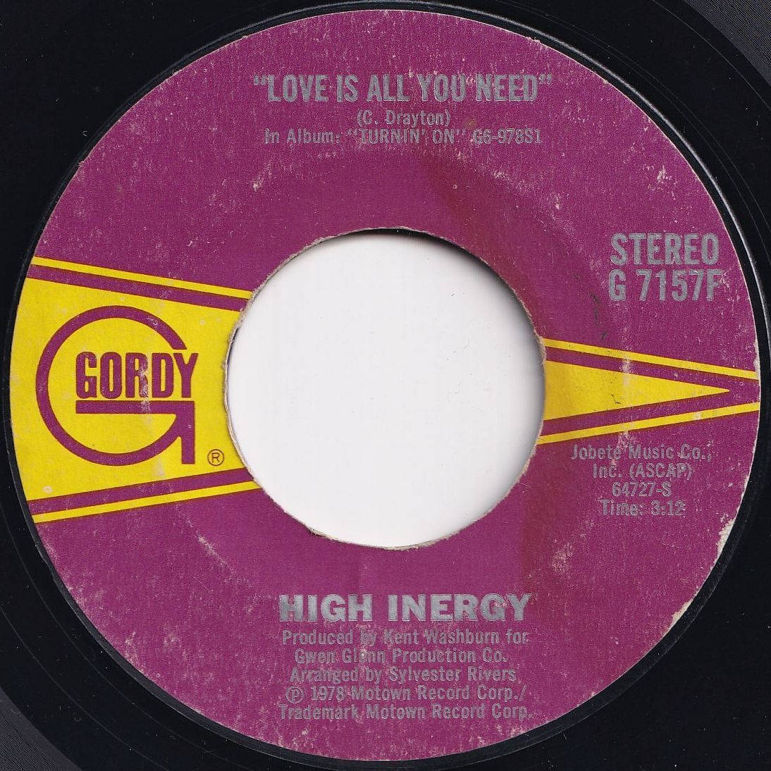 （洋楽）ロック・ソウル・ディスコ・サントラ等　シングルレコード　EP　238枚 High Inergy Love Is All You Need / Some Kinda Magic Gordy US