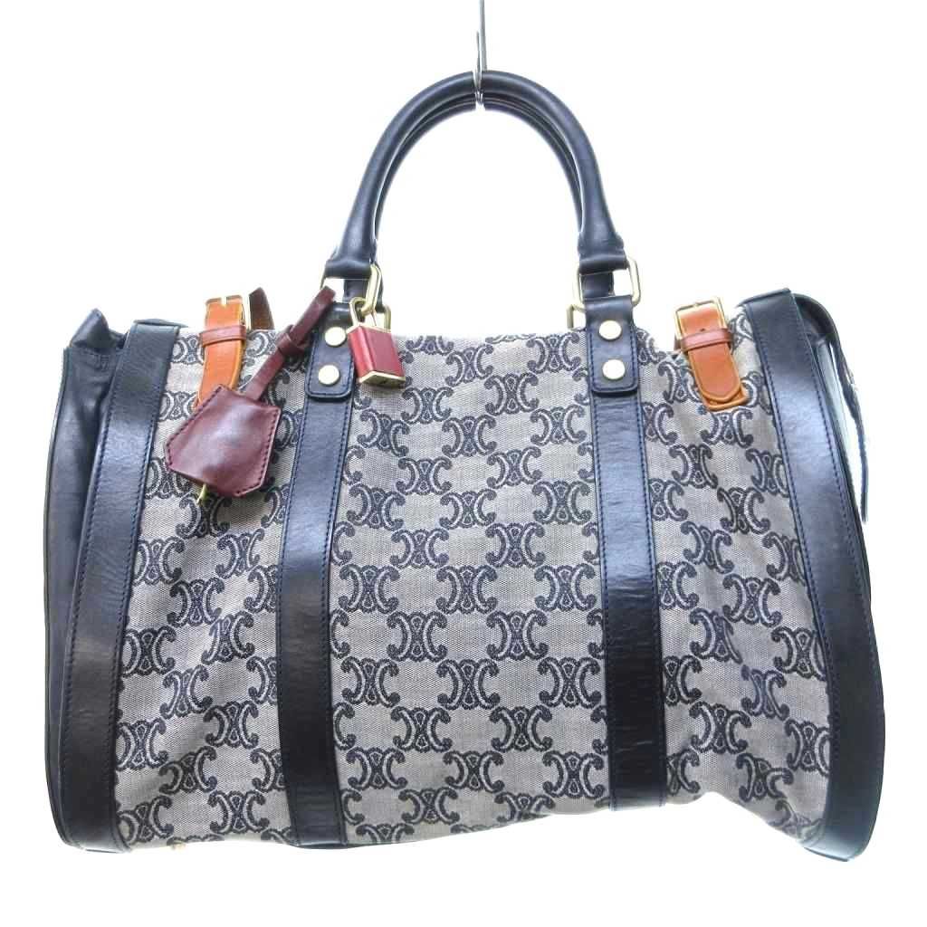 セリーヌ CELINE オールド 割引 OLD マカダム柄 ミニボストンバッグ