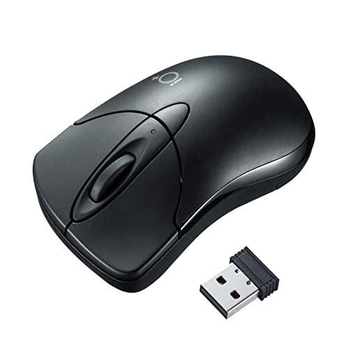 【新品・2営業日で発送】SANWASUPPLY サンワサプライ サンワサプライ マウス ワイヤレス 静音3ボタン ブルーLED 小型 イオプラスシリーズ ブラック MA-IPWBS302BK