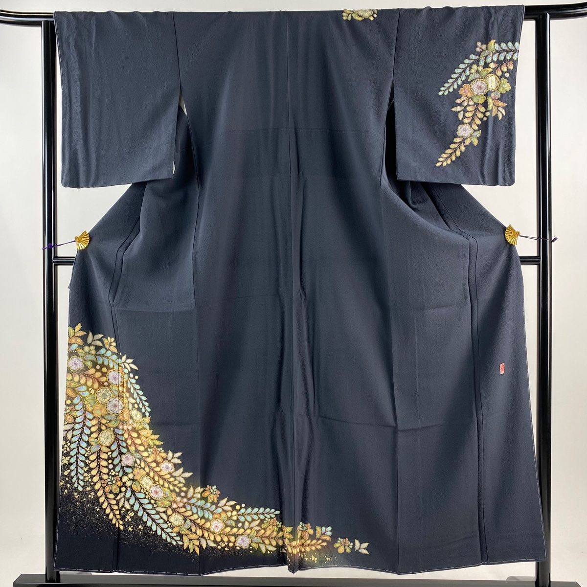 付下げ 身丈154cm 裄丈62.5cm S 袷 翠山工房 やまと 落款 辻が花