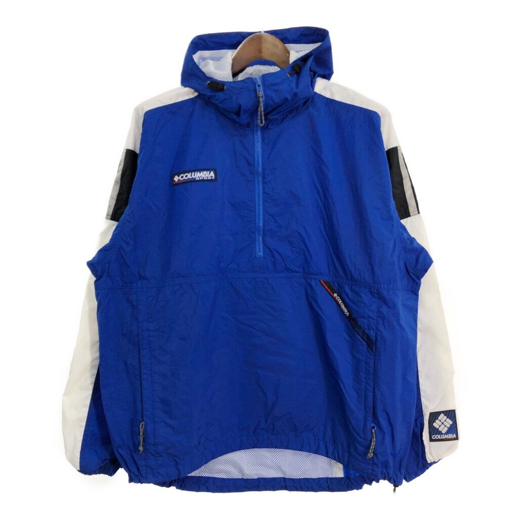 Columbia コロンビア アノラックパーカー アウトドア ブルー (メンズ L) 中古 古着 S7084