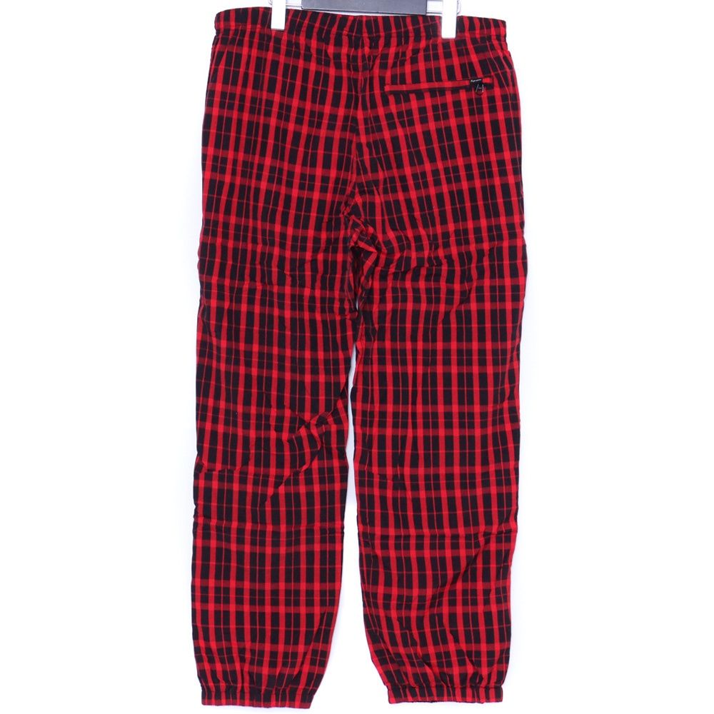 SUPREME Nylon Plaid Track Pants Mサイズ レッド - メルカリ