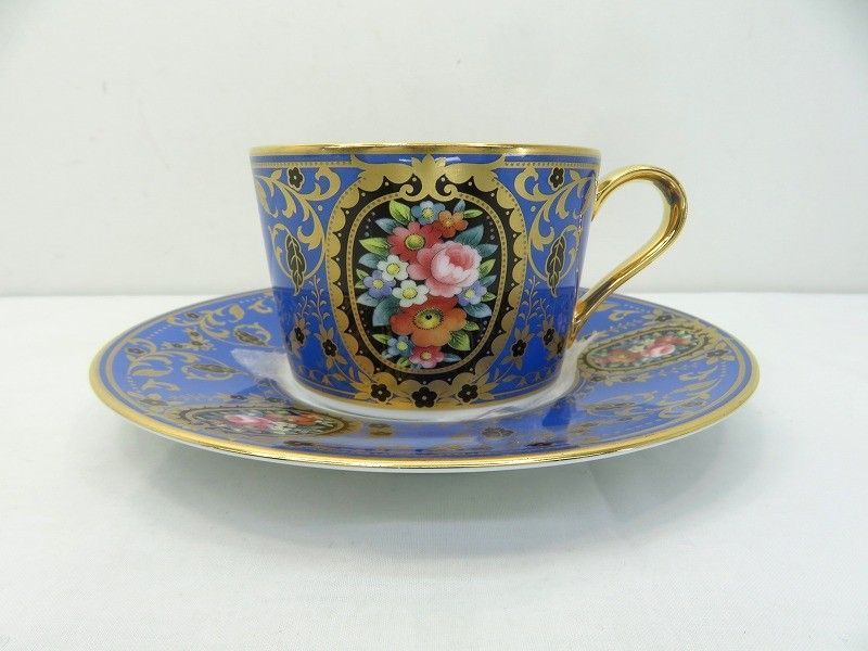 サルグミンヌ　フォンタージュ　カップ&ソーサー② フランスアンティーク　C&S Sarreguemines Fontanges｜サルグミンヌ フォンタージュ カップ