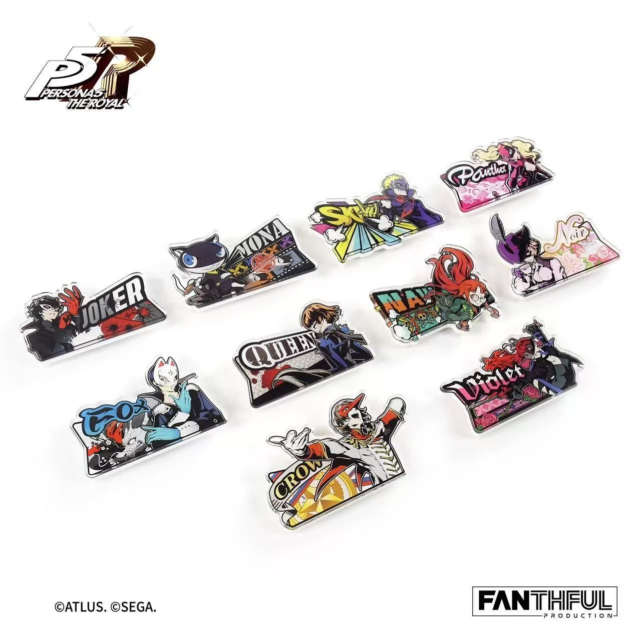 ペルソナ5 中国販売 SEGA アクリル製 バッジ シリーズ