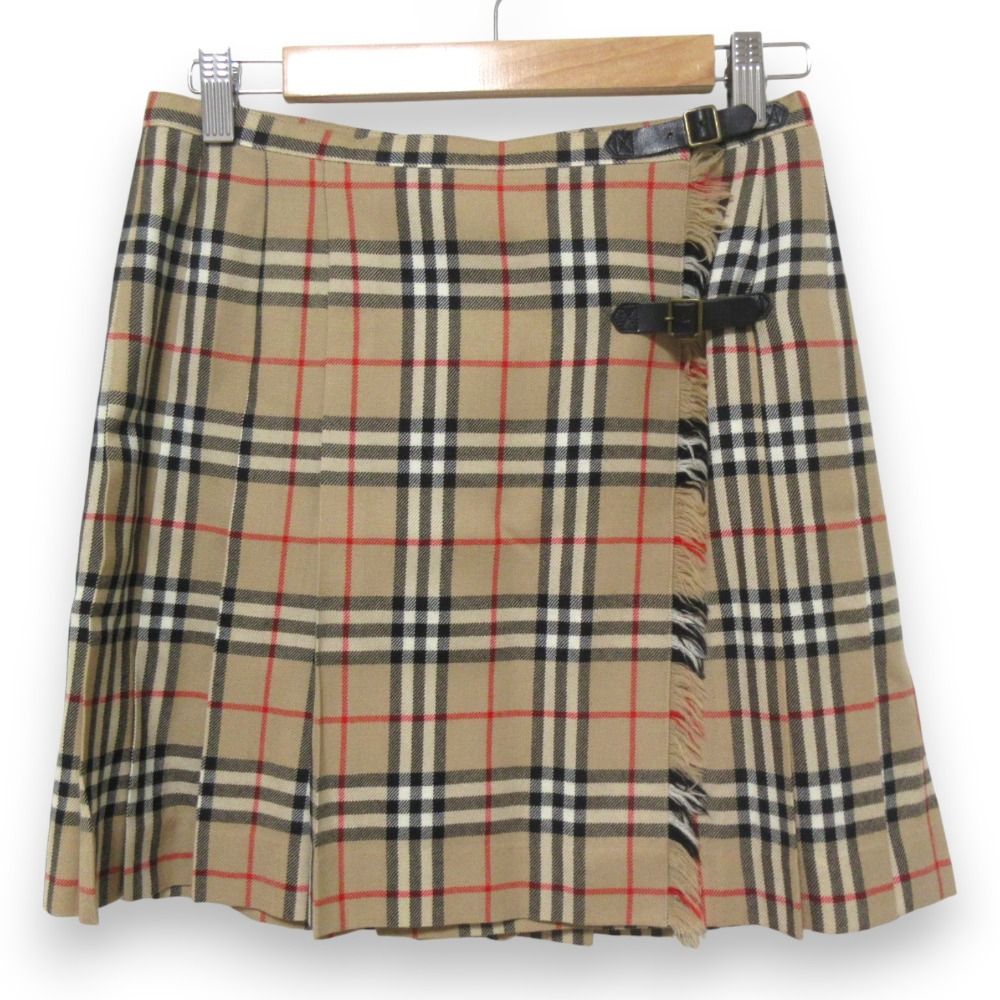 美品 BURBERRY BLUE LABEL バーバリーブルーレーベル ウール100