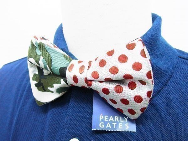 PEARLY GATES - PEARLYGATESパーリーゲイツ迷彩ストライプシルク蝶ネクタイカモフラージュ PEARLYGATESパーリーゲイツ迷彩ストライプシルク蝶ネクタイ