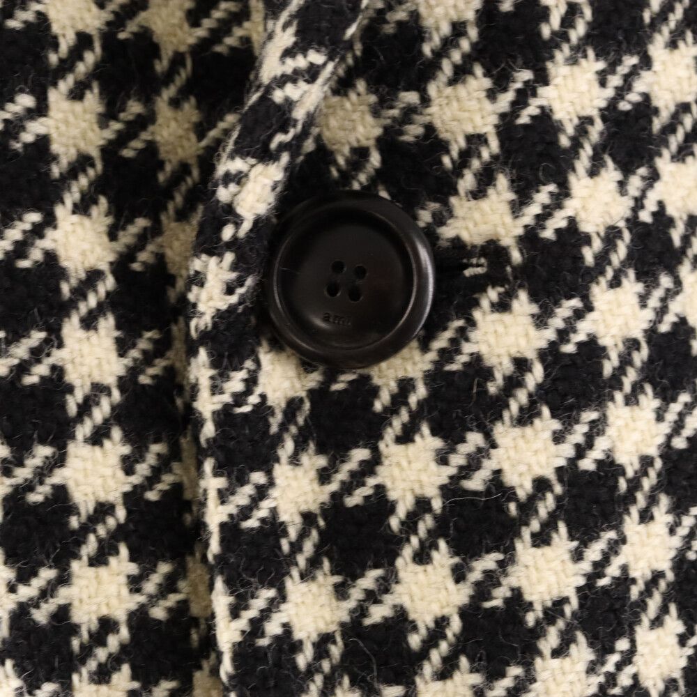 AMI Alexandre Mattiussi (アミアレクサンドルマテュッシ) Houndstooth Pattern Blazer Jacket  千鳥柄 ブレザージャケット ブラック/ホワイト UCO201.268 - メルカリ