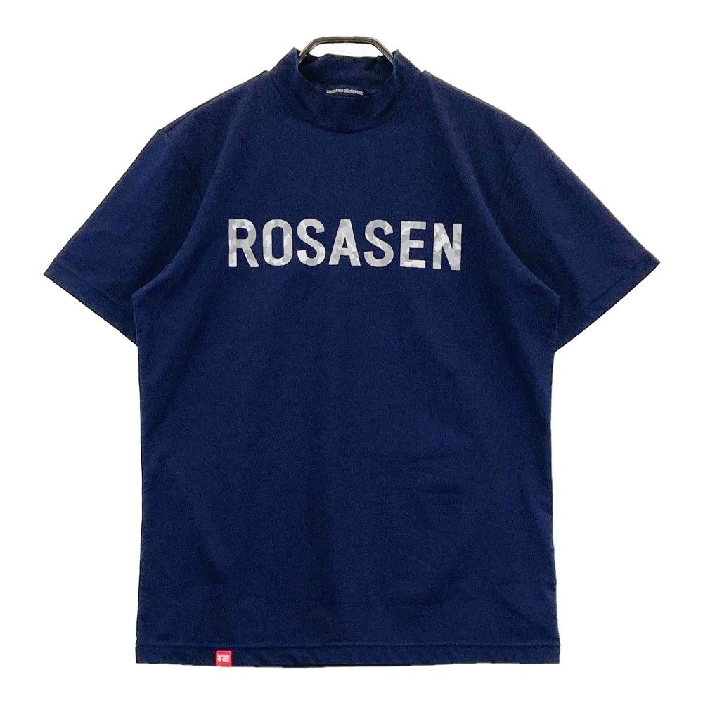 サイズ：M ROSASEN ロサーセン 2023年モデル ハイネック半袖Tシャツ  ネイビー系 [240101335916]# ゴルフウェア メンズ ストスト