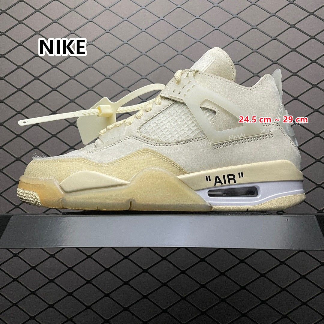 新品 未使用 OFF-WHITE × NIKE AIR JORDAN 4 SP SAIL オフホワイト 