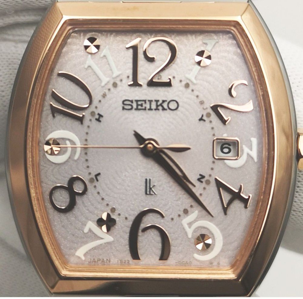 SEIKO Lukia セイコー ルキア SSVW048 ピンク ケース 28×29.5mm 手首周り 14cm レディース腕時計 JW-23