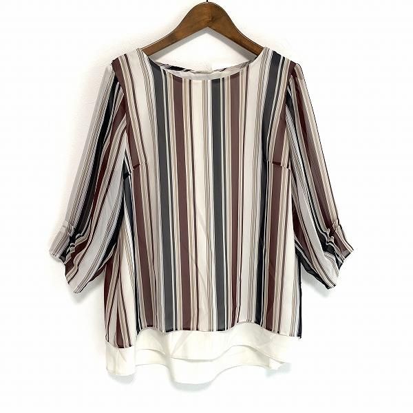 やっちゃん。Rose Tiara 黒白ストライプ チュニック 五分丈 やっちゃん。Rose Tiara 黒白ストライプ チュニック 五分丈 Rose