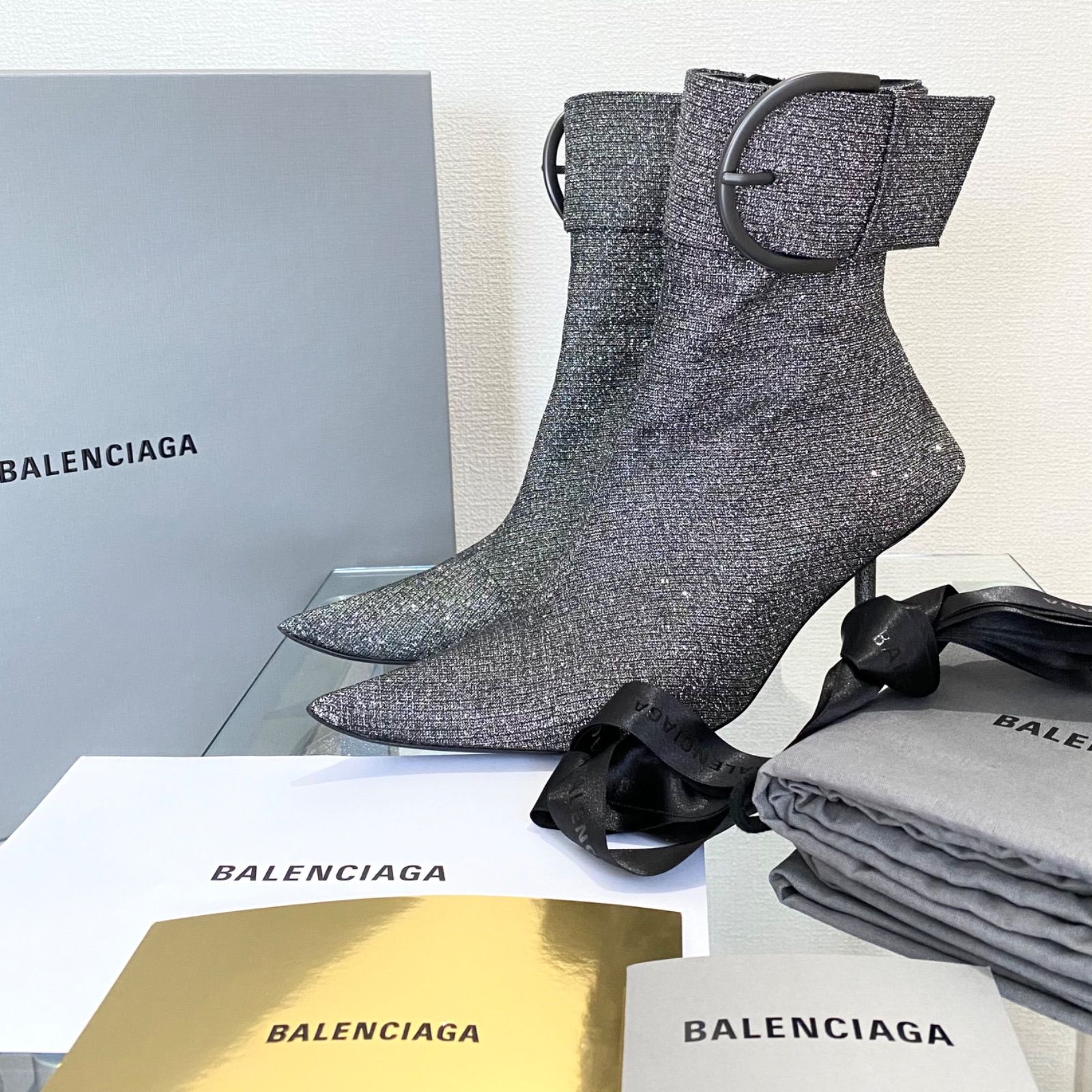 BALENCIAGA グレー Essex アンクルブーツ　ショートブーツ