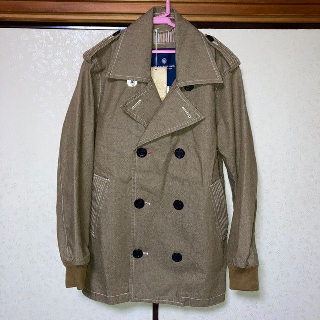 ホールナイン デニムピーコート ブラウン XLサイズ