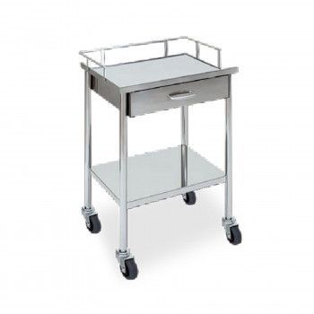高田ベッド製作所 引き出し付器械卓子 ステンレス製ワゴン TB-995