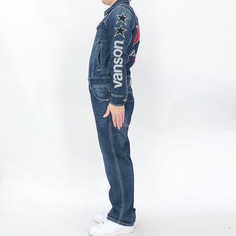 Vanson デニムオーバーオール・つなぎ　袖取り外し可能 Vanson デニムオーバーオール・つなぎ 袖取り外し可能