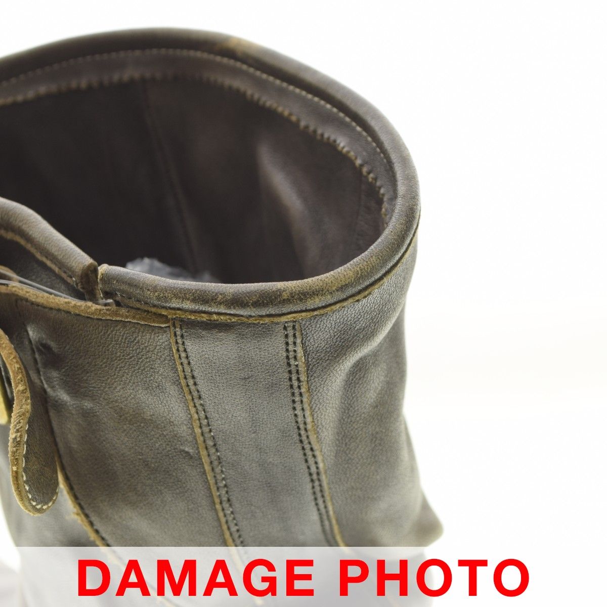 ねじれ加工レザーエンジニアブーツ