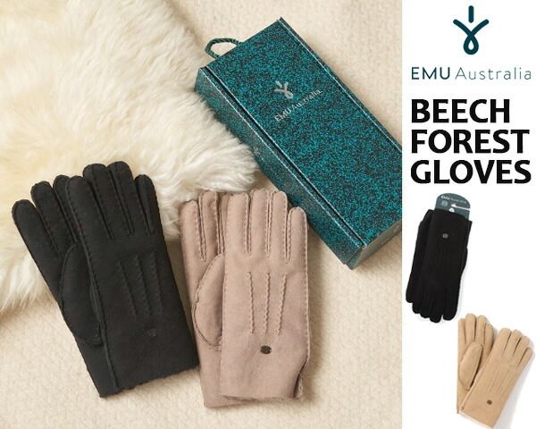 エミュ オーストラリア ビーチフォレスト グローブ EMU Australia BEECH FOREST GLOVES w1415 手袋 ムートン グローブ シープスキン レディース 防寒 ギフト