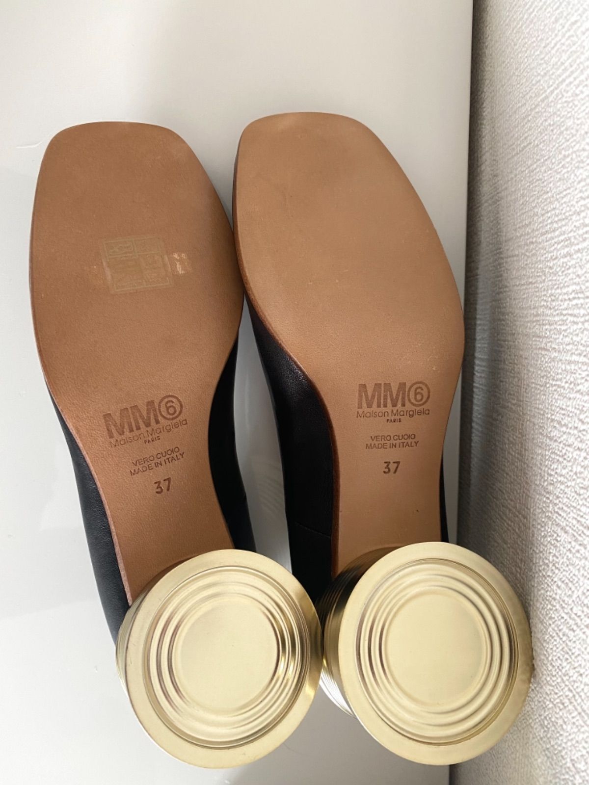 新品MM6 Maison Margiela ブラック Can heel パンプス - メルカリ