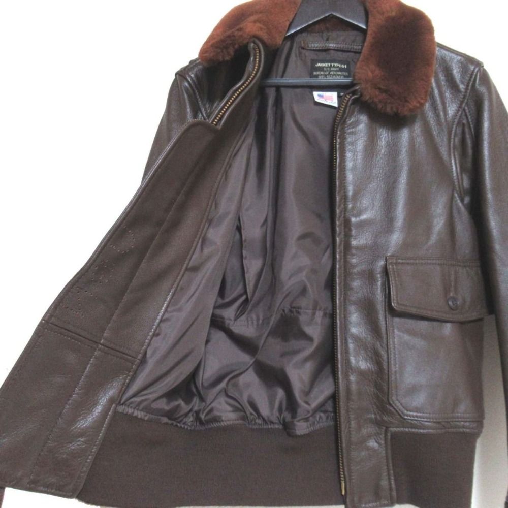 【美品】70S AVIREX G-1 ゴートレザー フライトジャケット USA製 6101063-i1.jpg