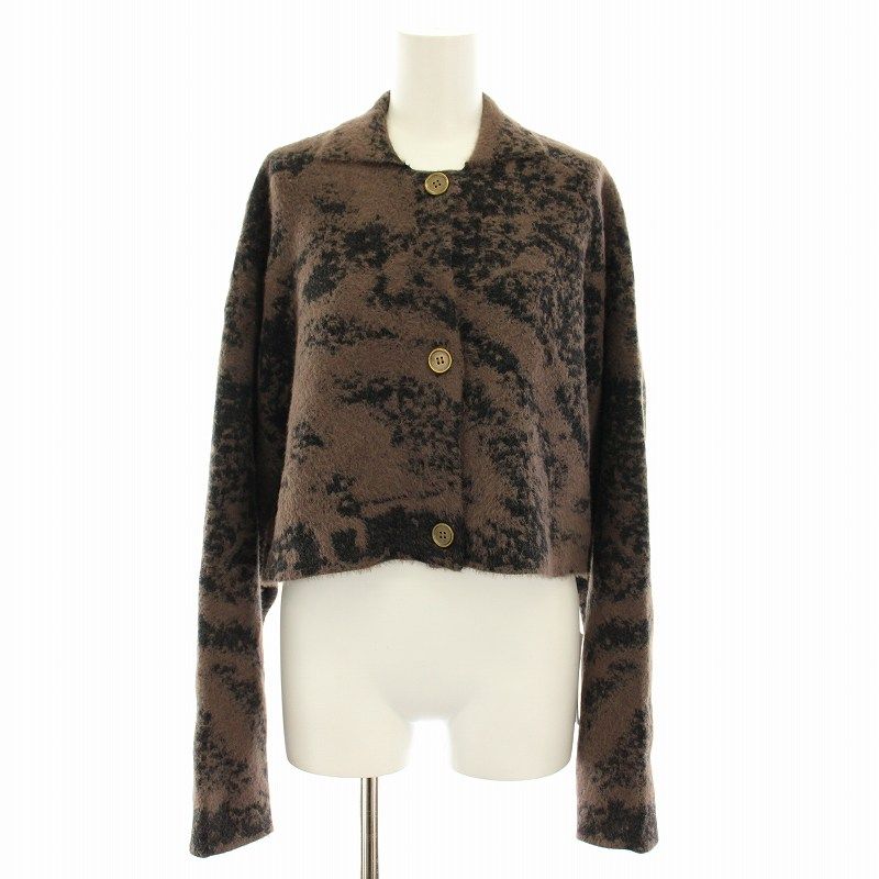 トップス AmeriVINTAGE MIX ANIMAL SHORT KNIT TOP Ameri VINTAGE MIX ANIMAL SHORT KNIT TOP