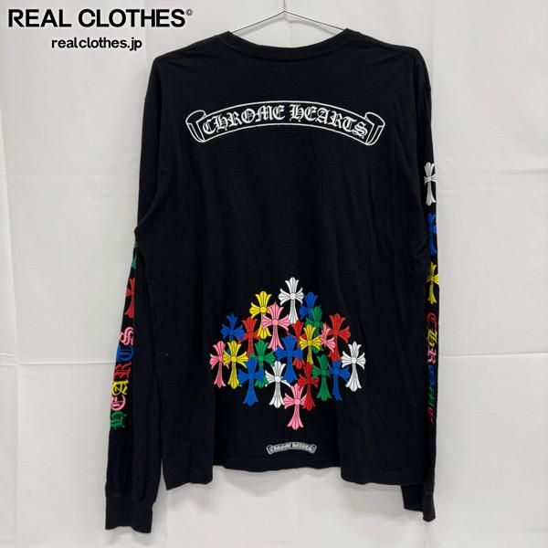 CHROME HEARTS|クロムハーツ マルチカラー セメタリークロス ロングスリーブ|長袖Tシャツ|XL