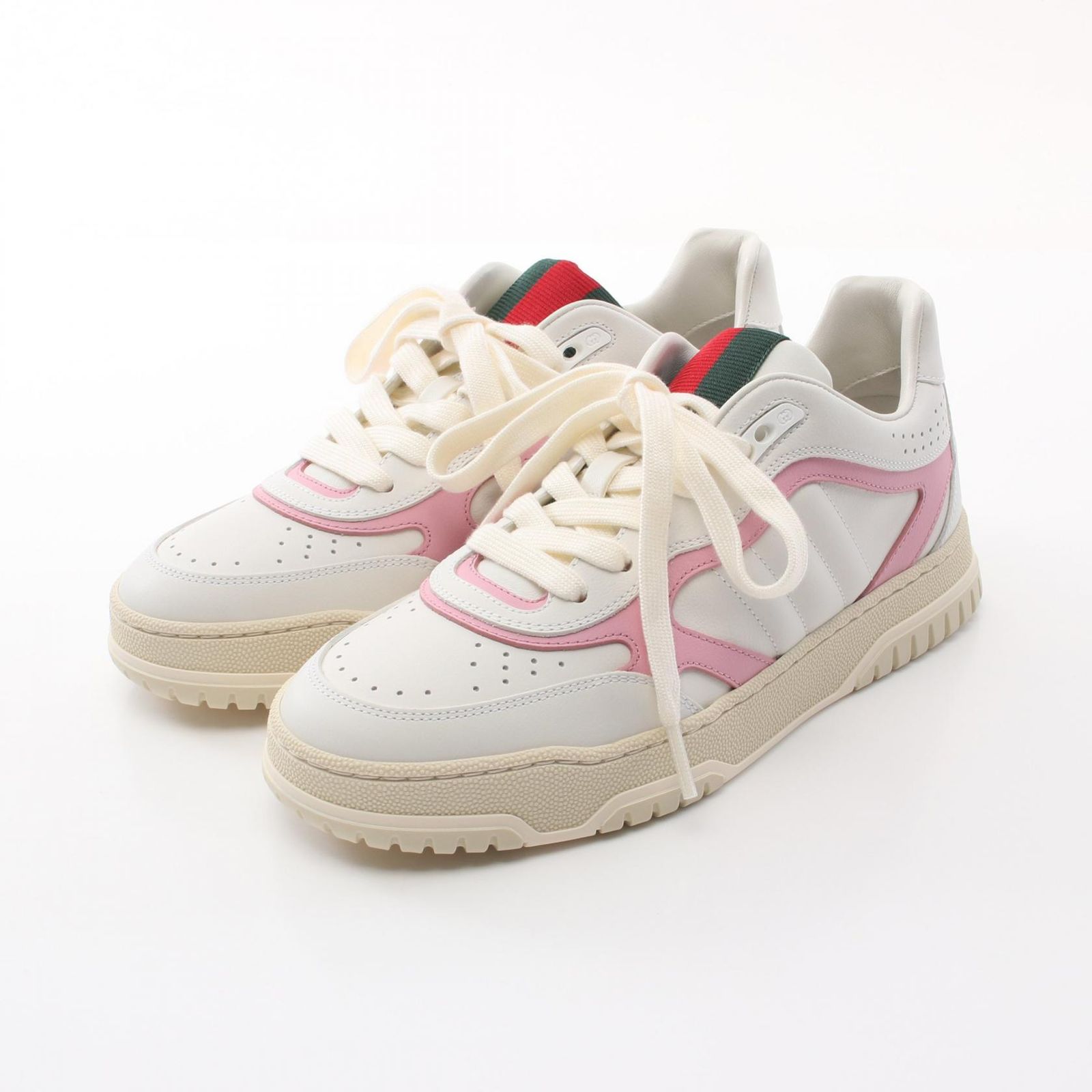 GUCCI グッチ　ホワイト スニーカー グッチ GUCCI スニーカー リウェブ 785728 ホワイト レザー リ