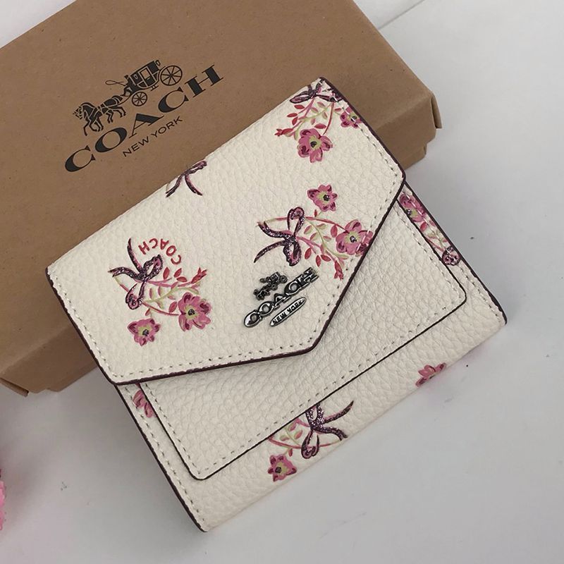 COACH/コーチ 財布 折財布 ミニ コンパクト 花柄  新品未使用品