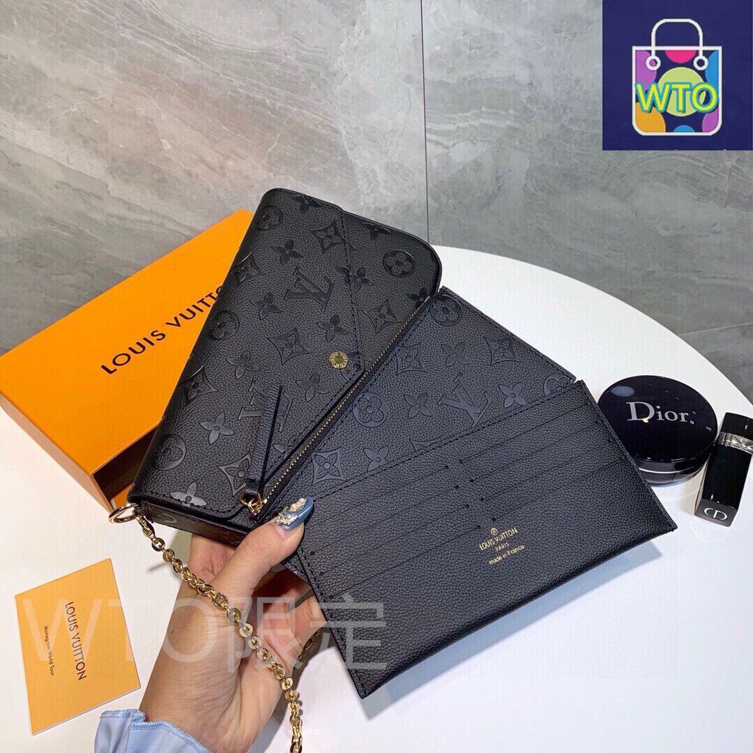  今日 Louis Vuitton ルイ ヴィトン ポシェット フェリシーシリーズ モノグラムエンプラントレザー製で な携帯性を備える 財布 キッズファッション小物