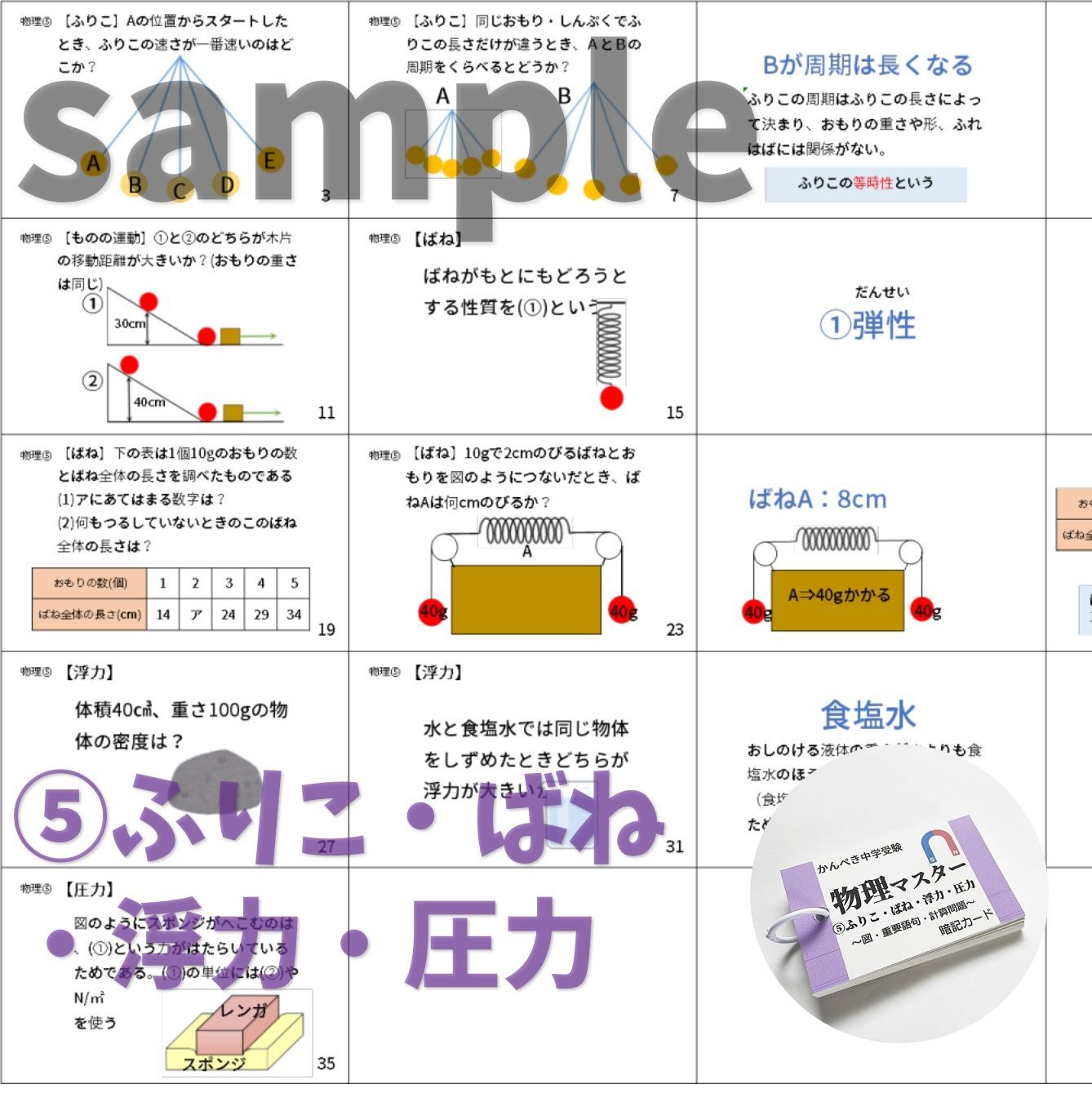 【074】生物・化学・地学・物理マスターセット　中学受験理科　テスト対策 ❗️24日まで割引【074】生物・化学・地学・物理マスターセット