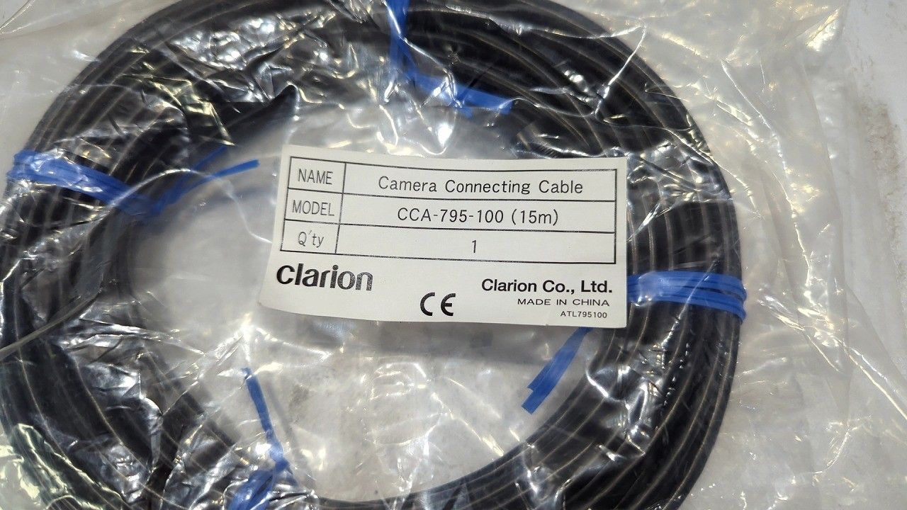 ★状態良好未使用品★ ☆ 別売りケーブル クラリオン CCA-795-100 （15m）付き ☆  clarion  クラリオン バックモニター CJ-7600A ☆★