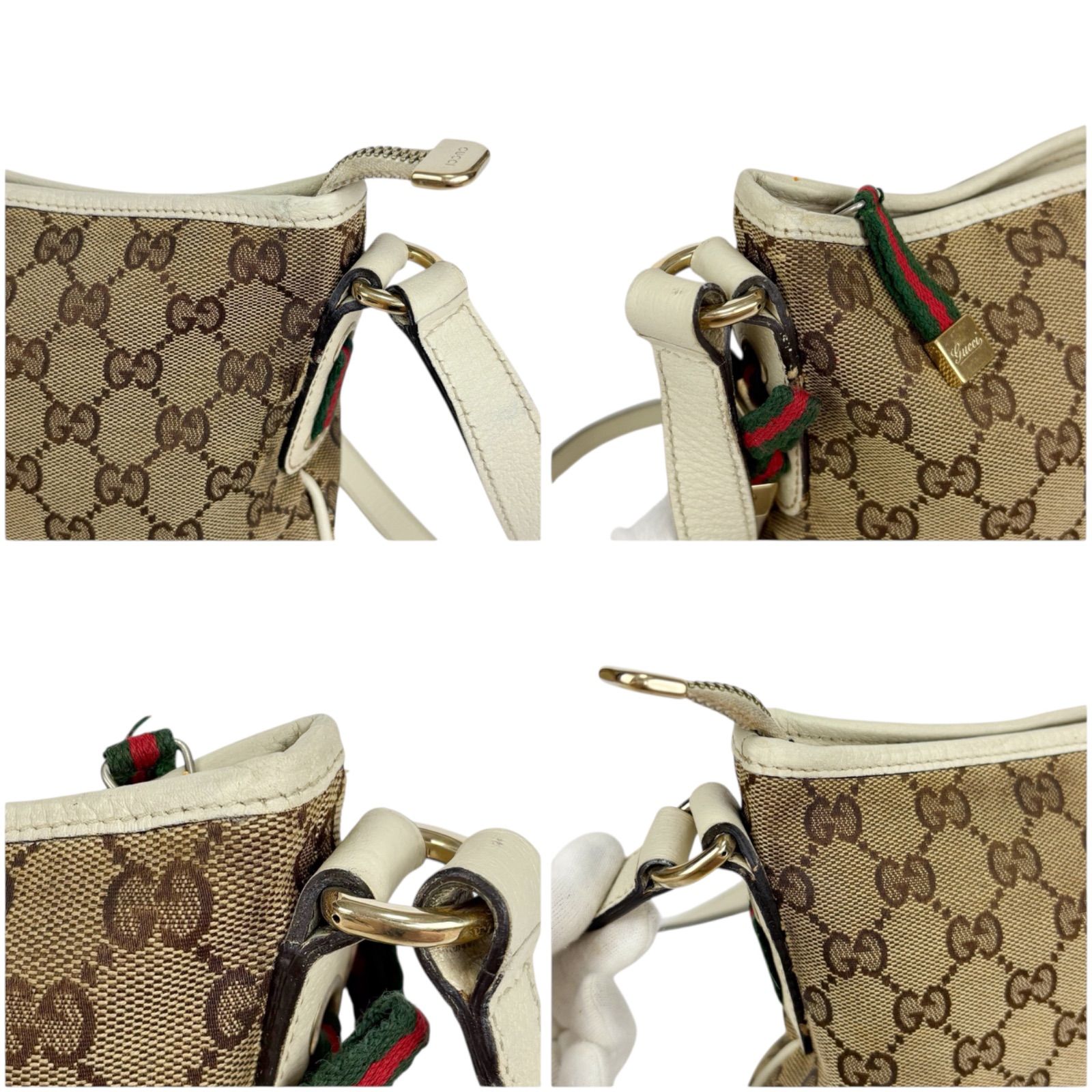美品 GUCCI ショルダーバッグ クロスボディ シェリーライン GGキャンバス グッチ GUCCI ショルダーバッグ GGキャンバス シェリーライン
