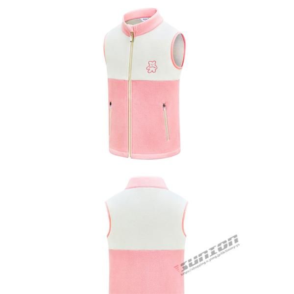 ゴルフベスト KIDS キッズ GOLF 蓄熱保温 ゴルフウェア 防寒 秋冬 中綿ベスト ストレッチ カジュアル 暖かい プレゼ GOLF ゴルフウェア キッズ GARMENT ボア素材 オークラッキ